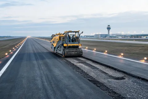Airport runway milling