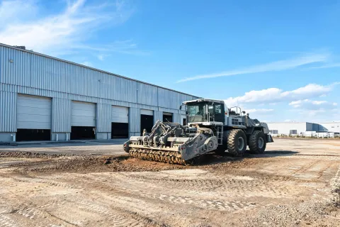 Industrial yard soil stabilization