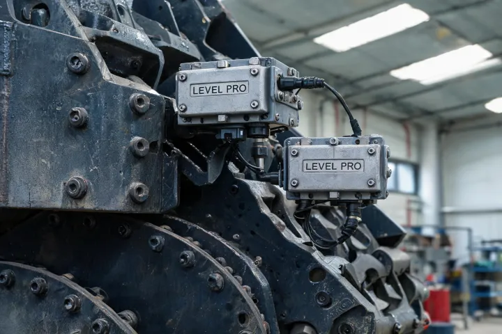 LEVEL PRO sensor array on cold milling machine